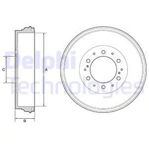 спирачен барабан DELPHI BF537
