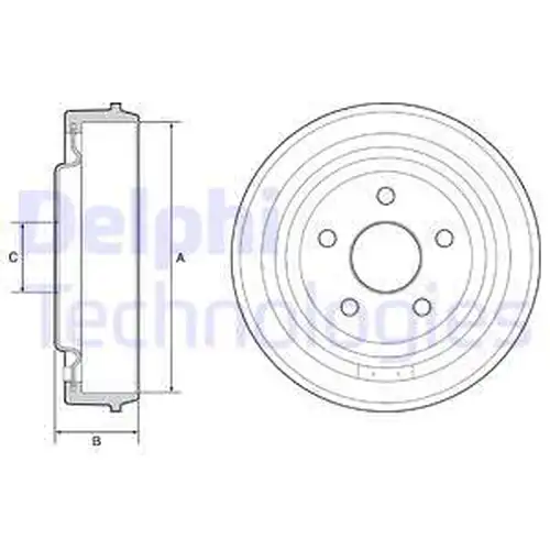 спирачен барабан DELPHI BF543