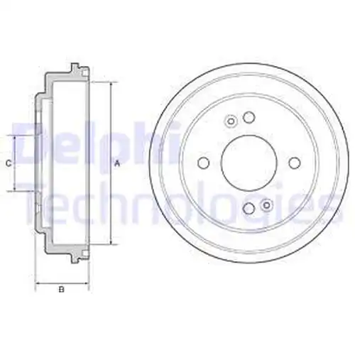 спирачен барабан DELPHI BF550