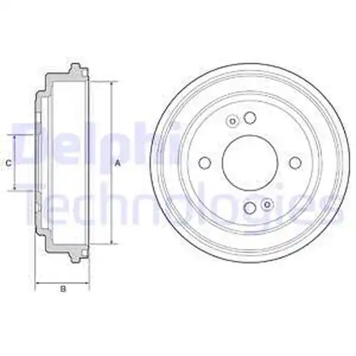 спирачен барабан DELPHI BF551