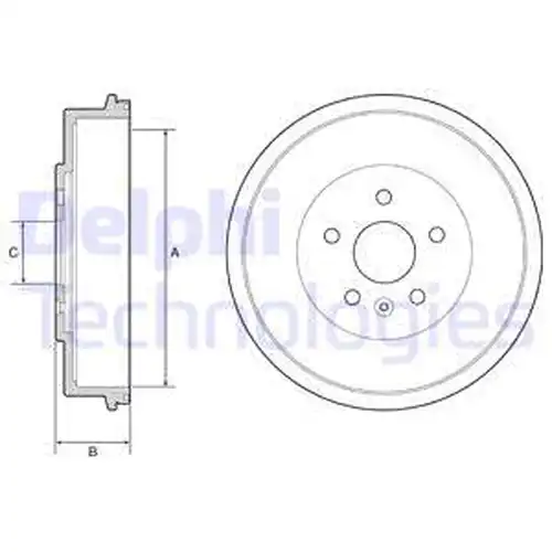 спирачен барабан DELPHI BF553