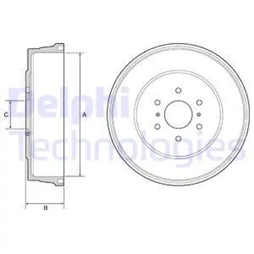 спирачен барабан DELPHI BF557