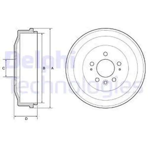 спирачен барабан DELPHI BF558