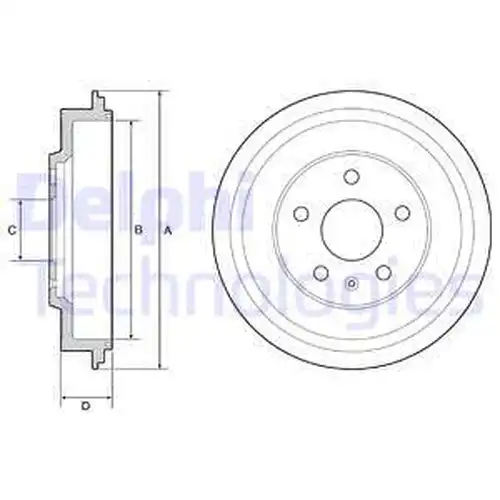 спирачен барабан DELPHI BF561