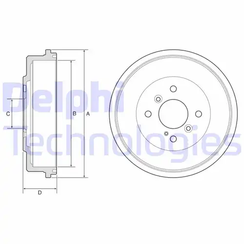 спирачен барабан DELPHI BF565