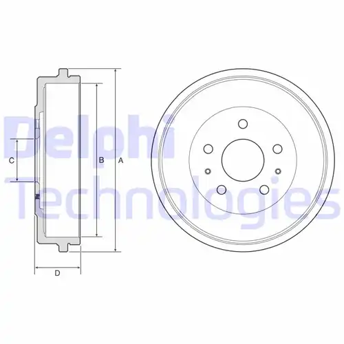 спирачен барабан DELPHI BF568