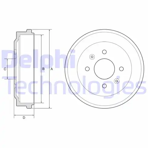 спирачен барабан DELPHI BF570