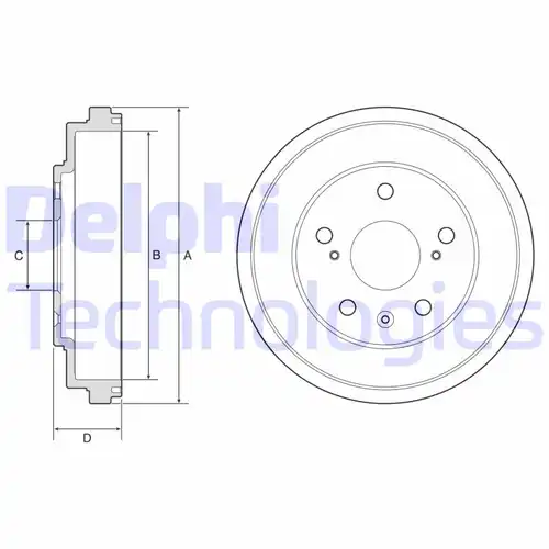 спирачен барабан DELPHI BF572