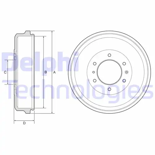 спирачен барабан DELPHI BF573