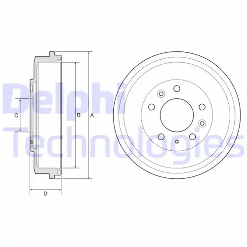 спирачен барабан DELPHI BF579