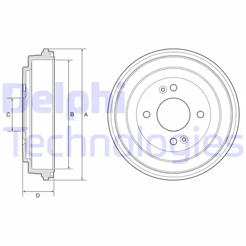 спирачен барабан DELPHI BF580