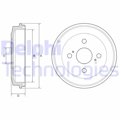 спирачен барабан DELPHI BF588