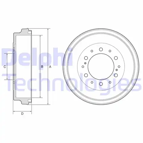 спирачен барабан DELPHI BF590