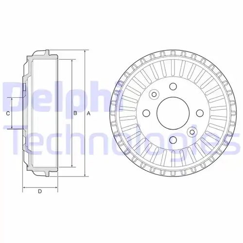 спирачен барабан DELPHI BF594