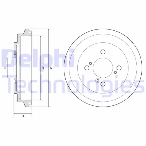 спирачен барабан DELPHI BF596