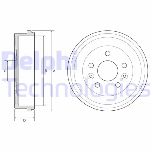 спирачен барабан DELPHI BF597