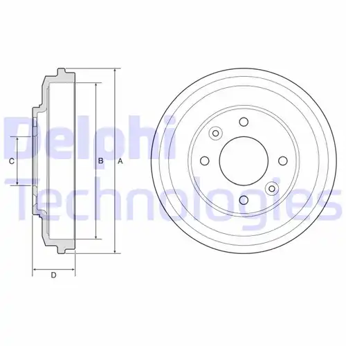 спирачен барабан DELPHI BF598