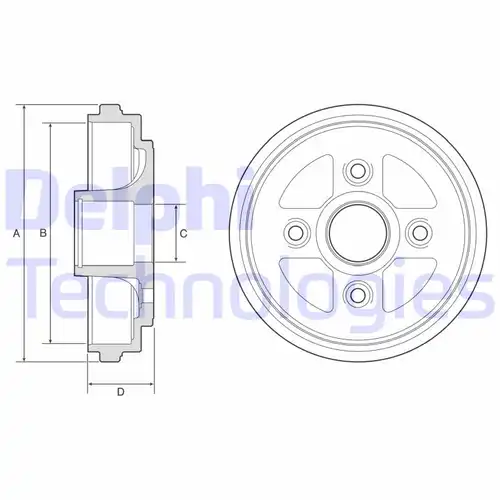 спирачен барабан DELPHI BF602