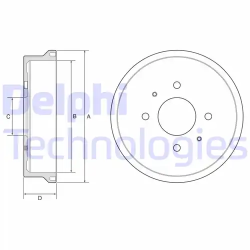 спирачен барабан DELPHI BF604