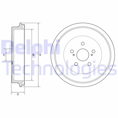 спирачен барабан DELPHI BF610