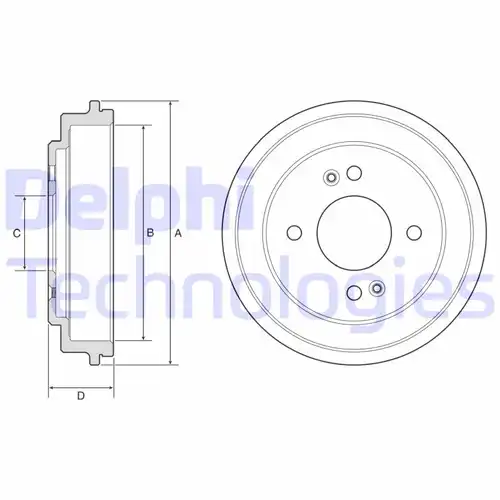 спирачен барабан DELPHI BF612