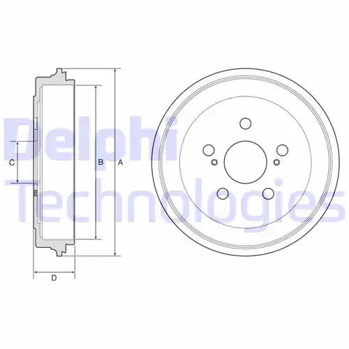 спирачен барабан DELPHI BF615