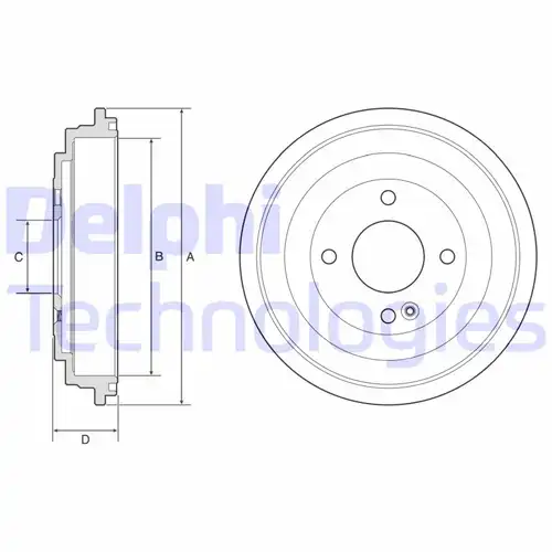 спирачен барабан DELPHI BF618