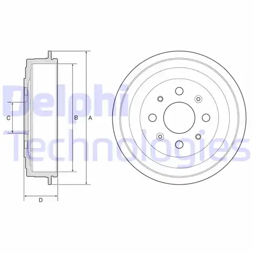 спирачен барабан DELPHI BF619