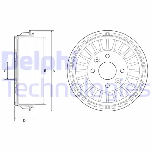 спирачен барабан DELPHI BF620