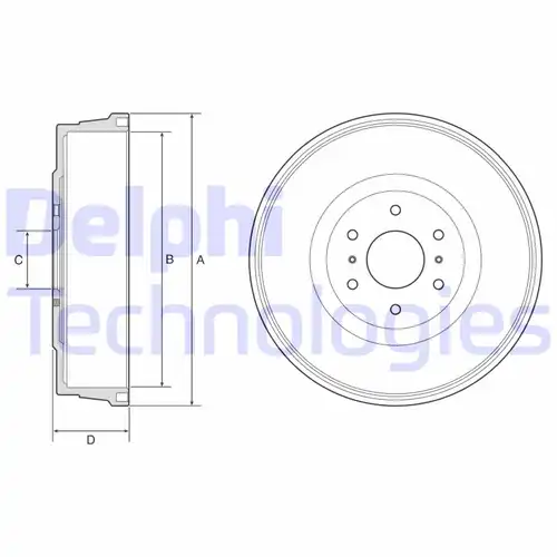 спирачен барабан DELPHI BF623