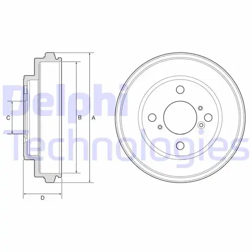 спирачен барабан DELPHI BF625