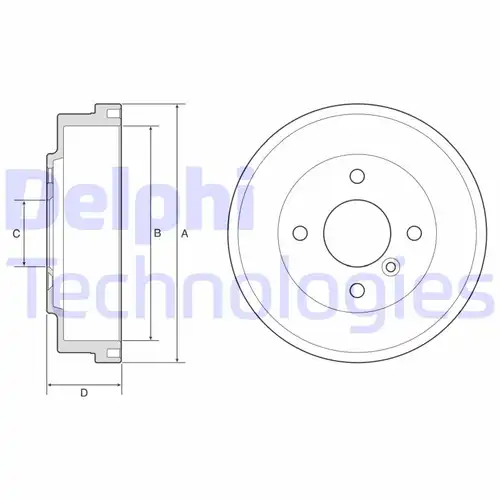 спирачен барабан DELPHI BF627