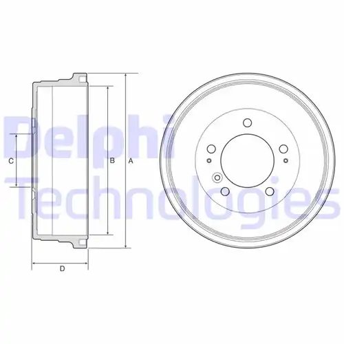 спирачен барабан DELPHI BF628