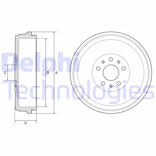 спирачен барабан DELPHI BF629