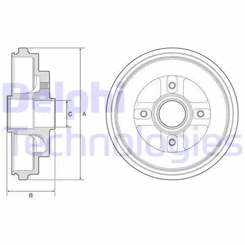 спирачен барабан DELPHI BF630