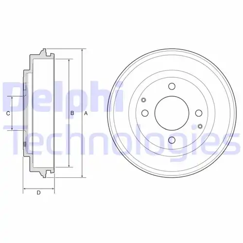 спирачен барабан DELPHI BF632