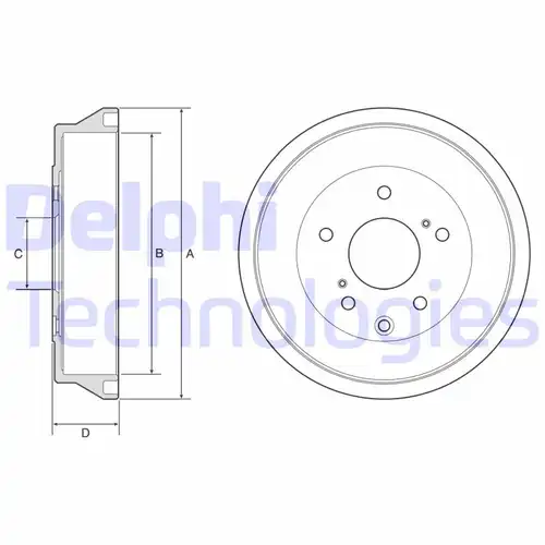 спирачен барабан DELPHI BF636