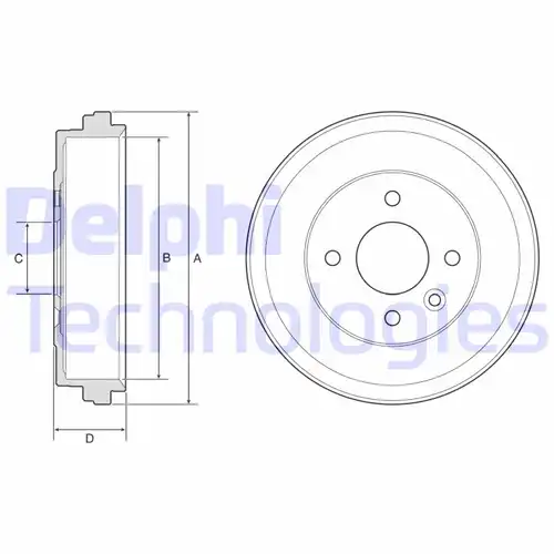 спирачен барабан DELPHI BF637