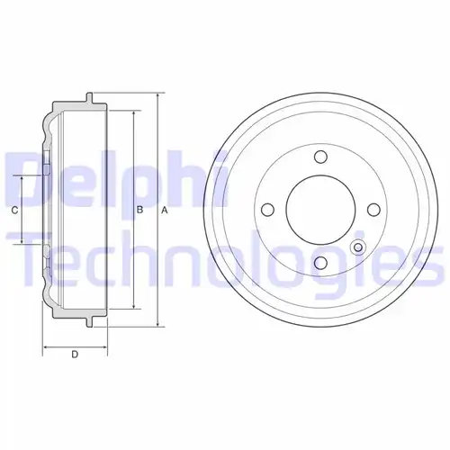 спирачен барабан DELPHI BF638