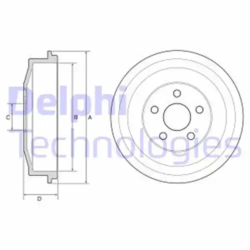 спирачен барабан DELPHI BF640