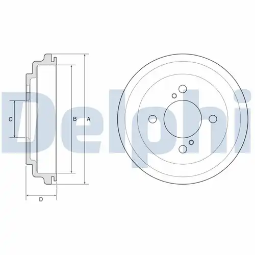 спирачен барабан DELPHI BF646