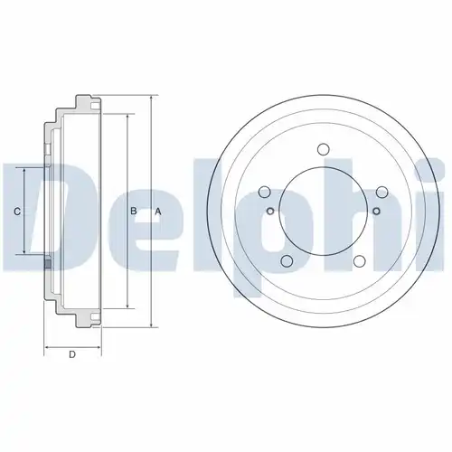 спирачен барабан DELPHI BF647