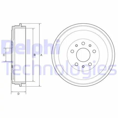 спирачен барабан DELPHI BF767