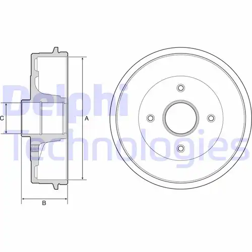 спирачен барабан DELPHI BFR538