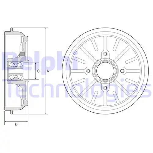 спирачен барабан DELPHI BFR576