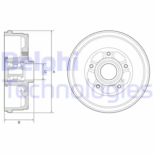 спирачен барабан DELPHI BFR611