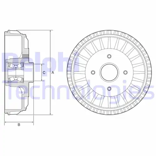 спирачен барабан DELPHI BFR768