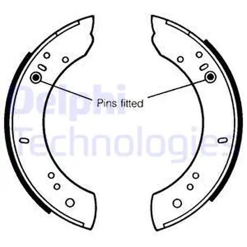 комплект спирачна челюст DELPHI LS1072