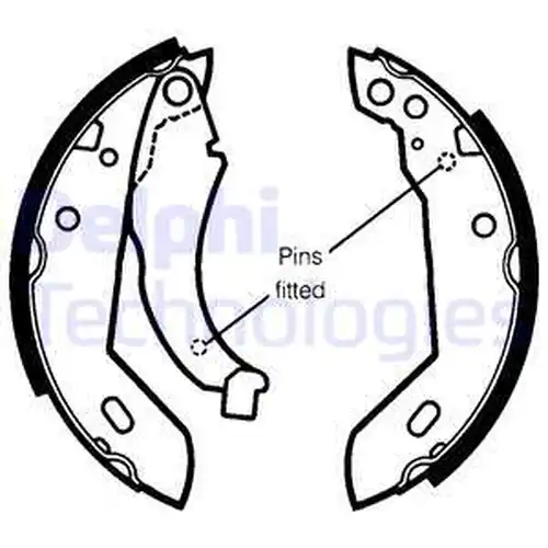 комплект спирачна челюст DELPHI LS1250