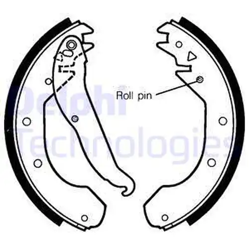 комплект спирачна челюст DELPHI LS1297